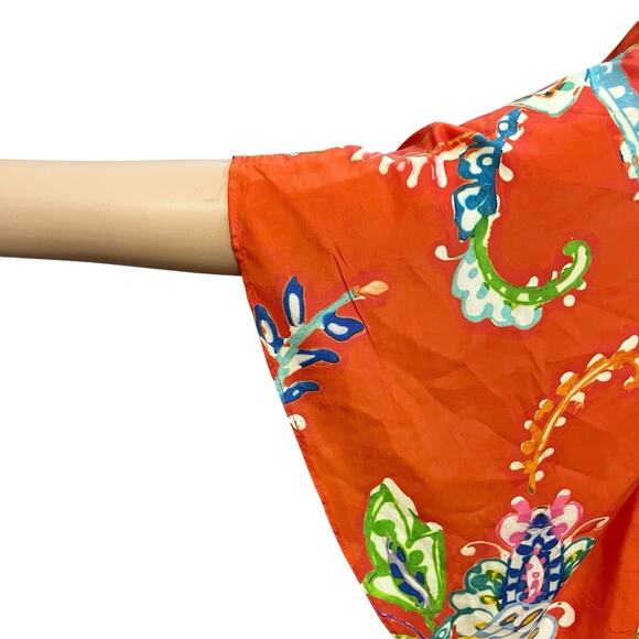 Lauren Ralph Lauren Floral One Shoulder Top Medium Flowy Vacation Colorful - Picture 3 of 9